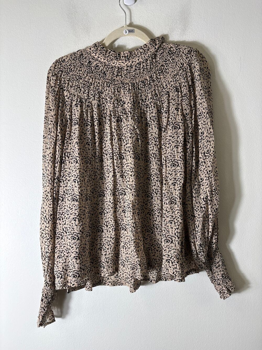 Part Two Tan and Brown Fanny Blouse Sz 38